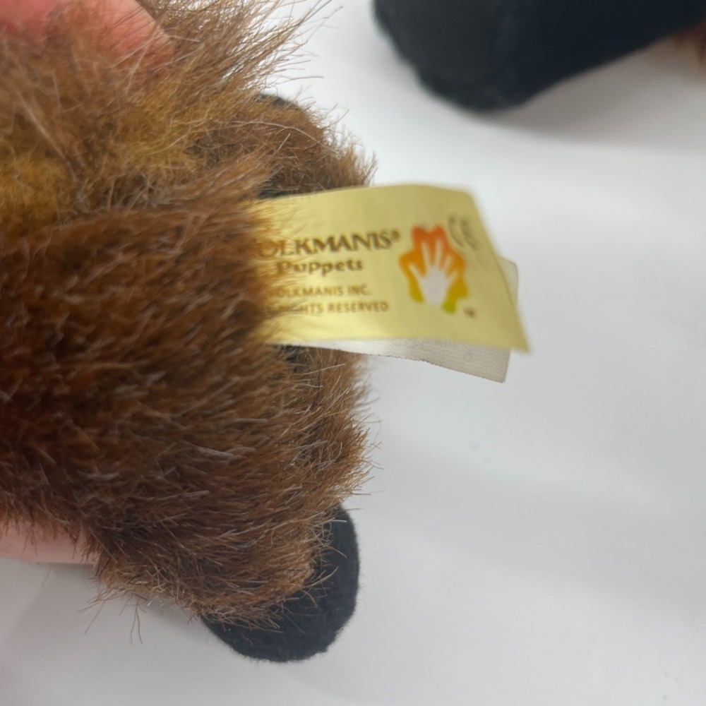 Folkmanis Red Fox Plush Full Hand Puppet & 2 Mini Fox Finger Puppets Family Lot - Picture 5 of 7